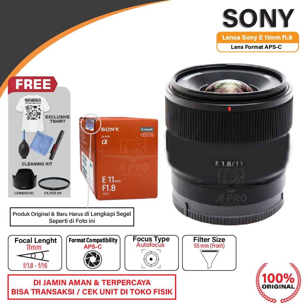 Sony E 11mm f1.8 APSC Lens Sony 11 mm f/1.8 Garansi Resmi