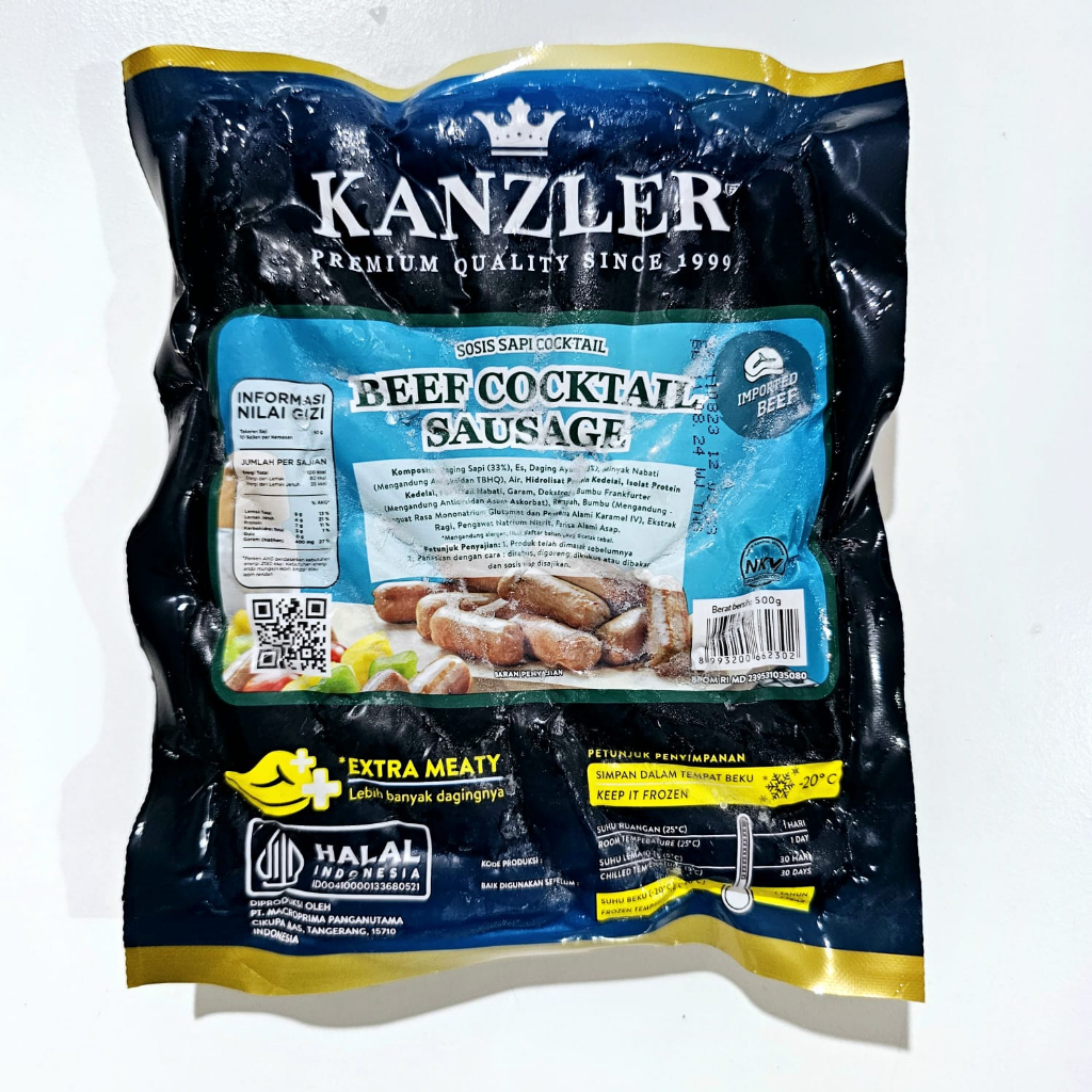 

Kanzler beef cocktail sosis 500gr