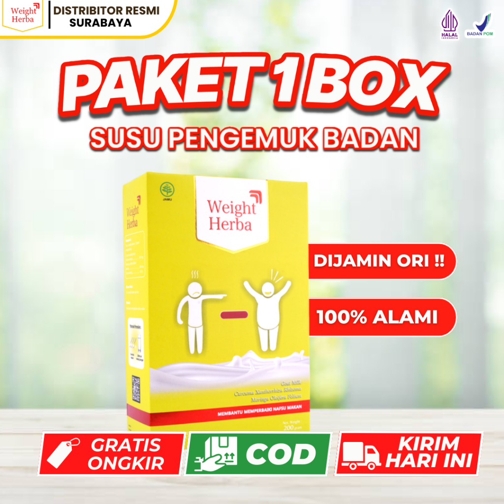 

Weight Herba - 100% Original Susu Penggemuk Dan Penambah Berat Badan & Nafsu Makan Tingkatkan Kalori Kualitas Tinggi & Menambah Berat Badan