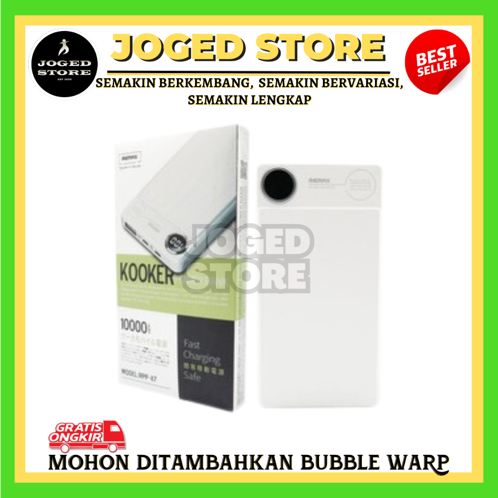 POWERBANK KOOKER REMAX RPP-87 FAST CHARGING SAFE 10.000 MAH