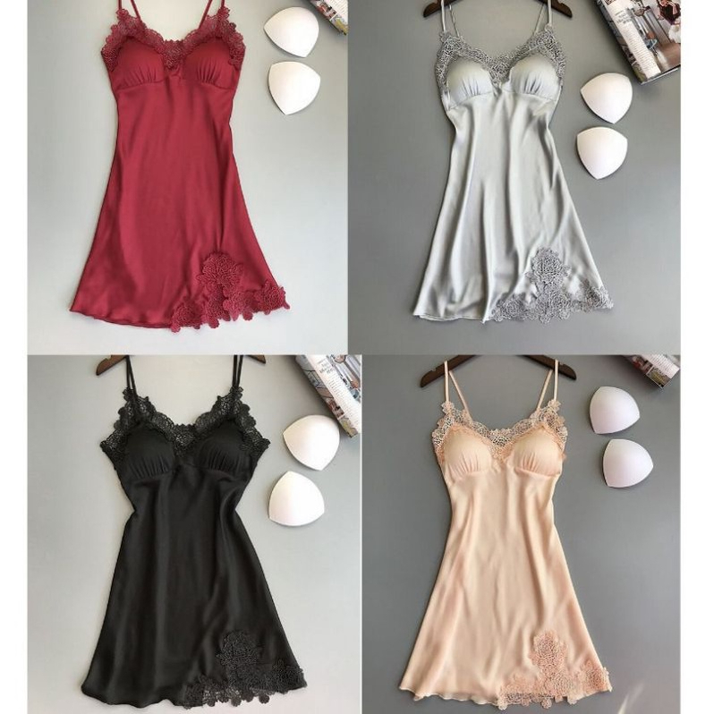 [oddsolshop] pekanbaru/Lingerie Sexy Set Busa Dada Dress Daster Baju Tidur Wanita Dewasa Satin - 331