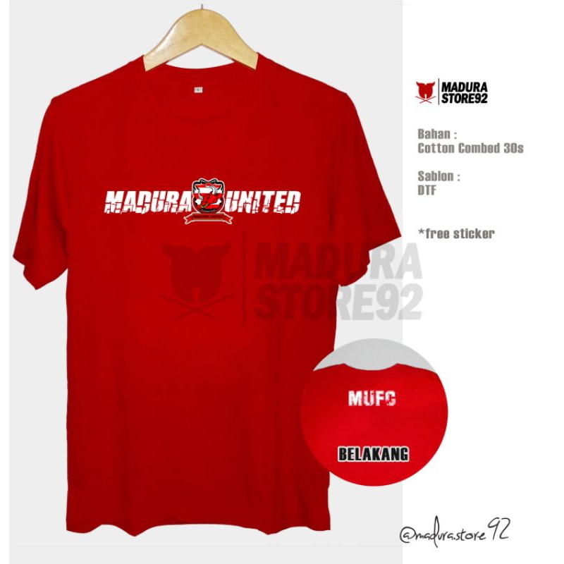 Kaos Madura United kconk jersey merah