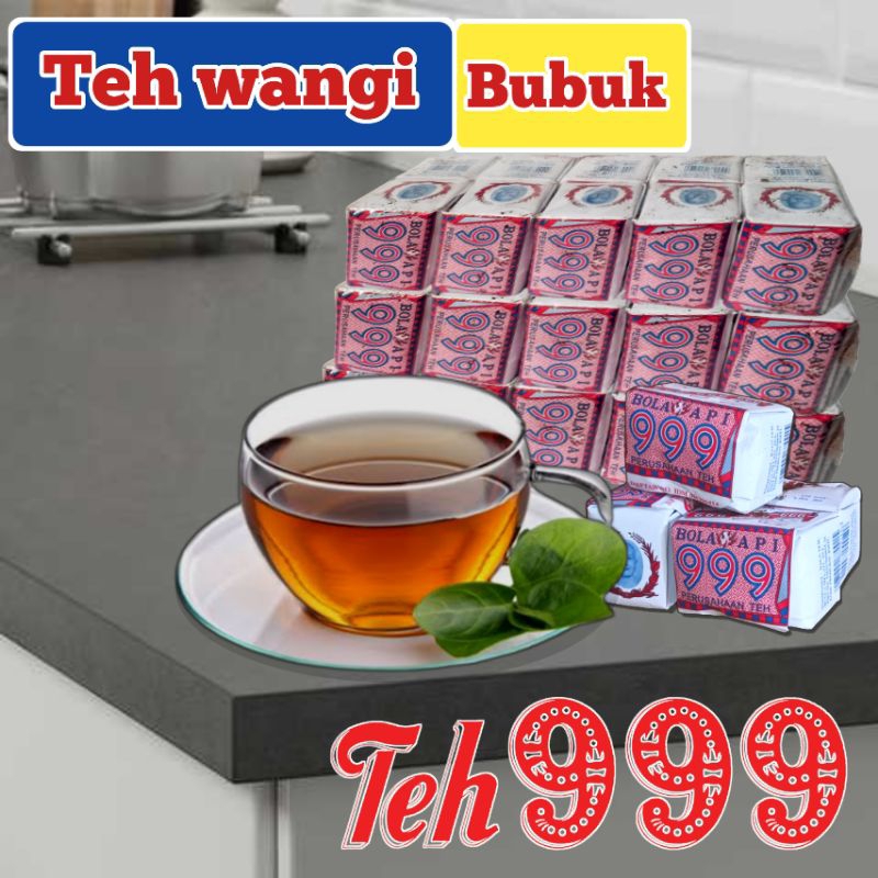 

Teh 999 ,Teh bubuk wangi cap 999 isi 10pcs