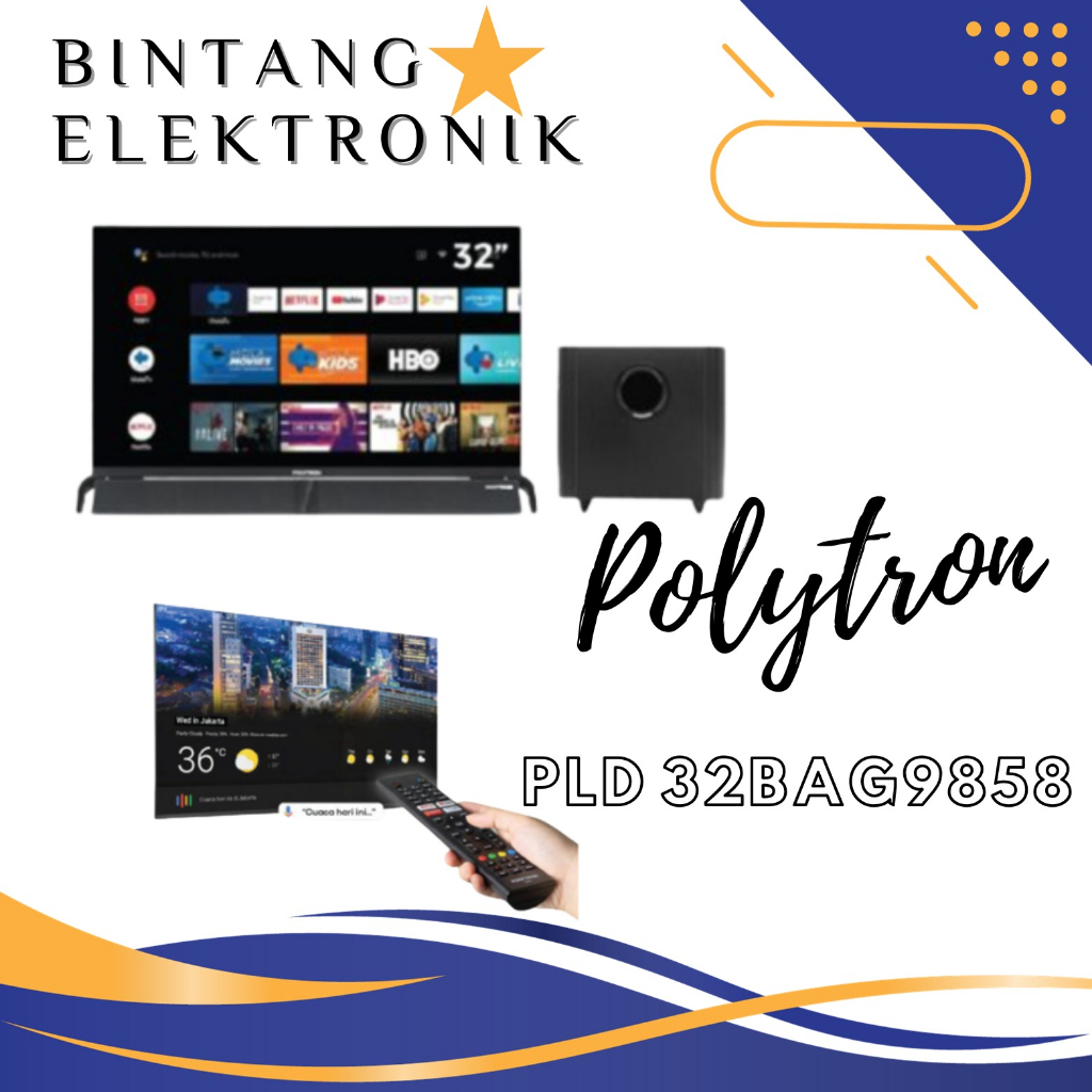 POLYTRON Smart Cinemax Soundbar TV 32 Inch 32BAG9858