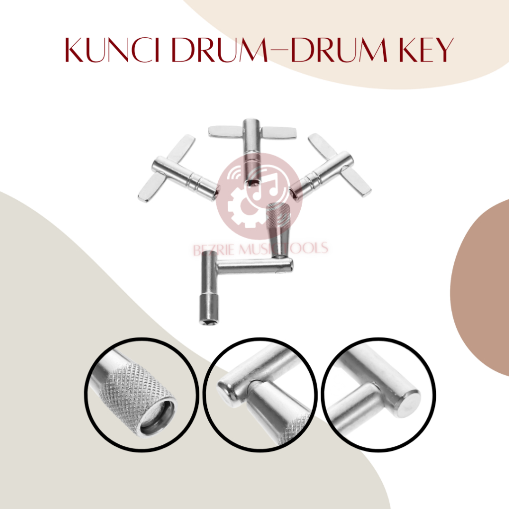 Kunci Tuning Drum Besi Chrome Lubang Gantungan Kunci DB-K01