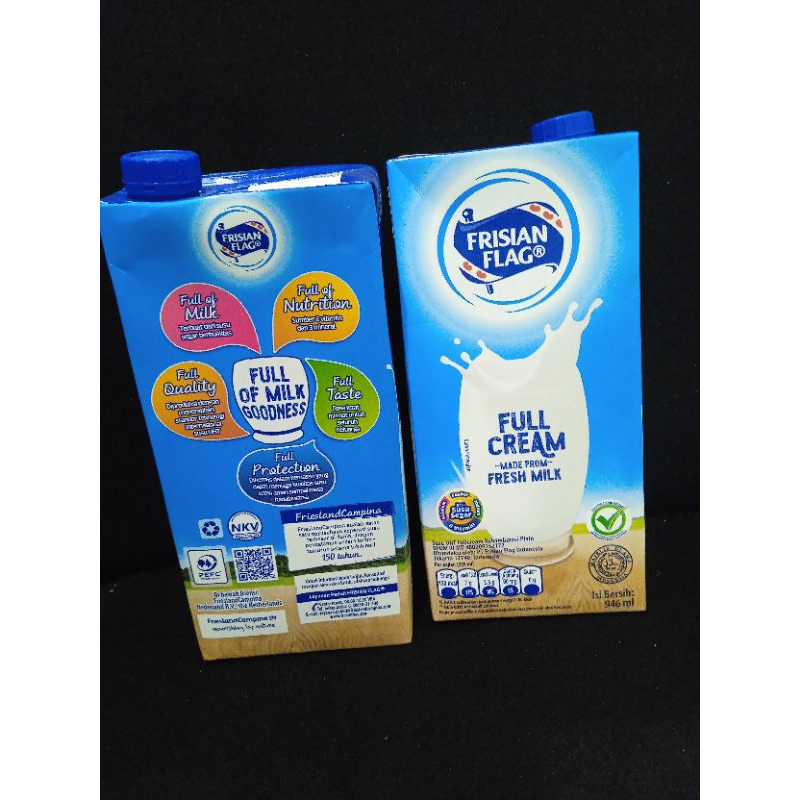 

UHT FRISIAN FLAG full cream 946 ml/ hampir 1liter(murah)