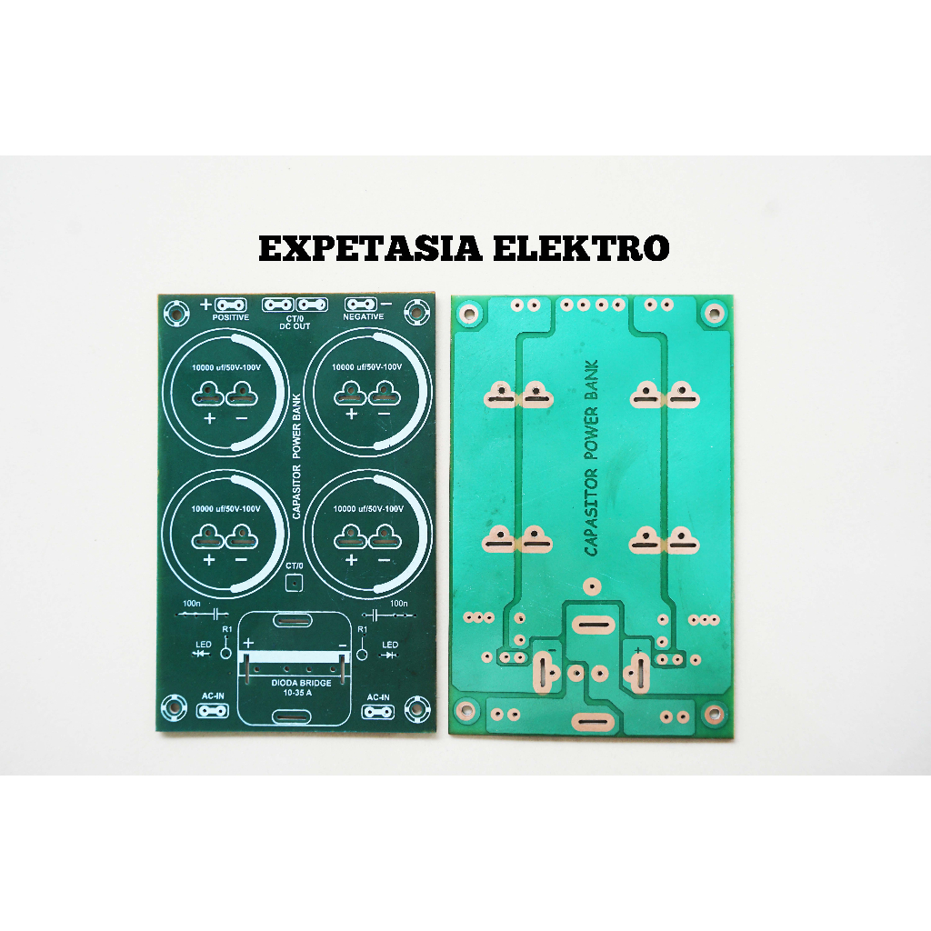PCB Capasitor Power Bank 4 Elco 10000uf/50V - 100V DIAMETER 3.5 CM