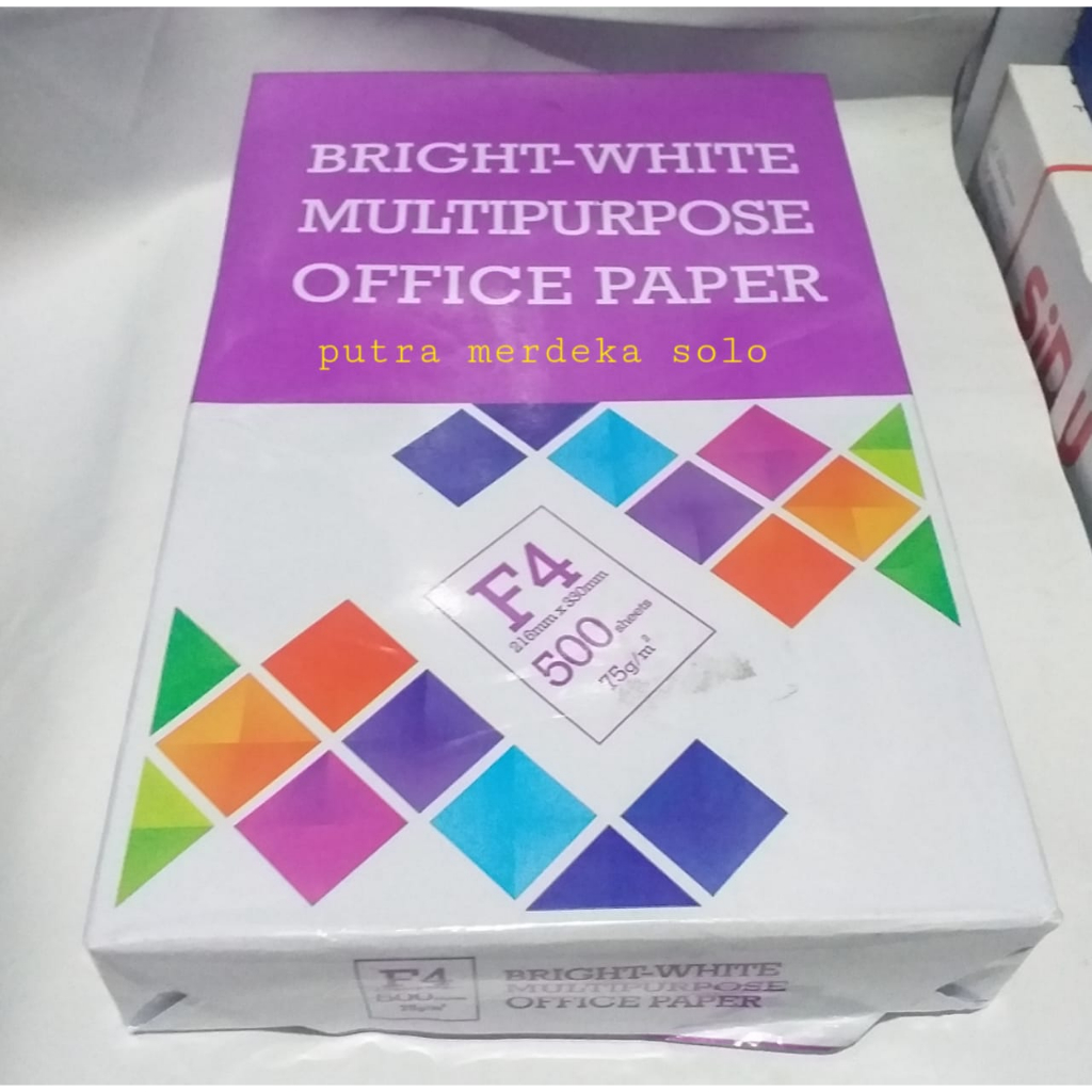 

KERTAS HVS BMO F4 75 GRAM BRIGHT WHITE MULTI OFFICE PAPER