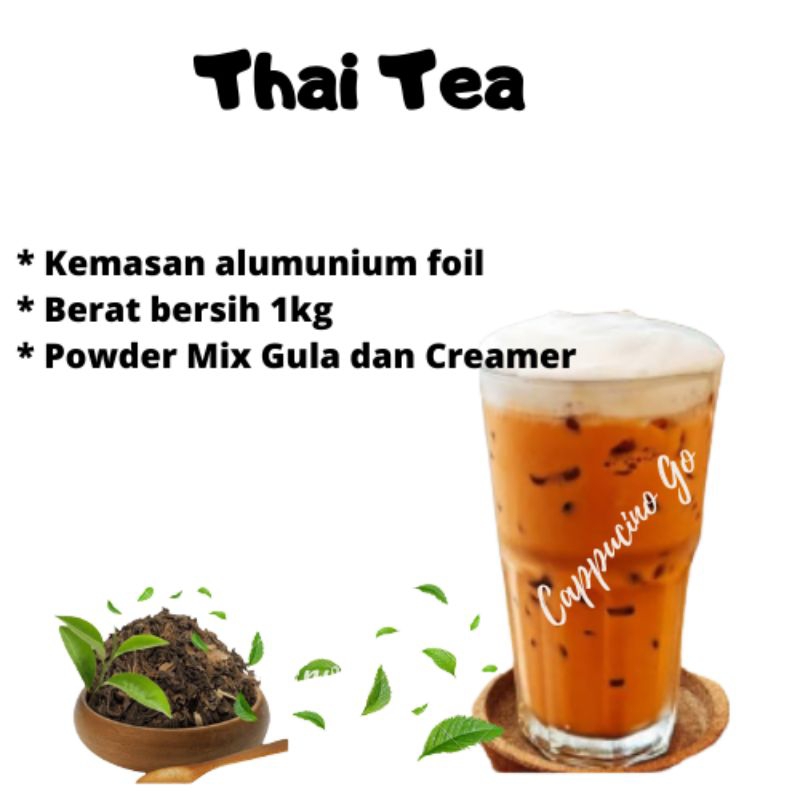 

BUBUK MINUMAN BOBA / SERBUK MINUMAN / POWDER DRINK RASA THAI TEA 1KG MIX GULA