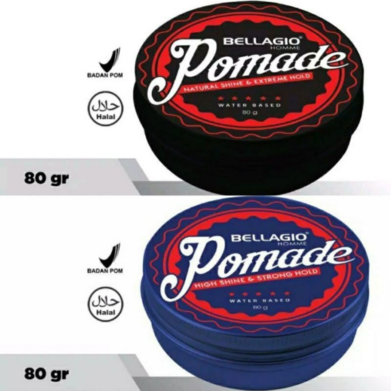 Bellagio Pomade 80gr (Water Based / Oil Based) / Pomade Murah / Pomade Awet
