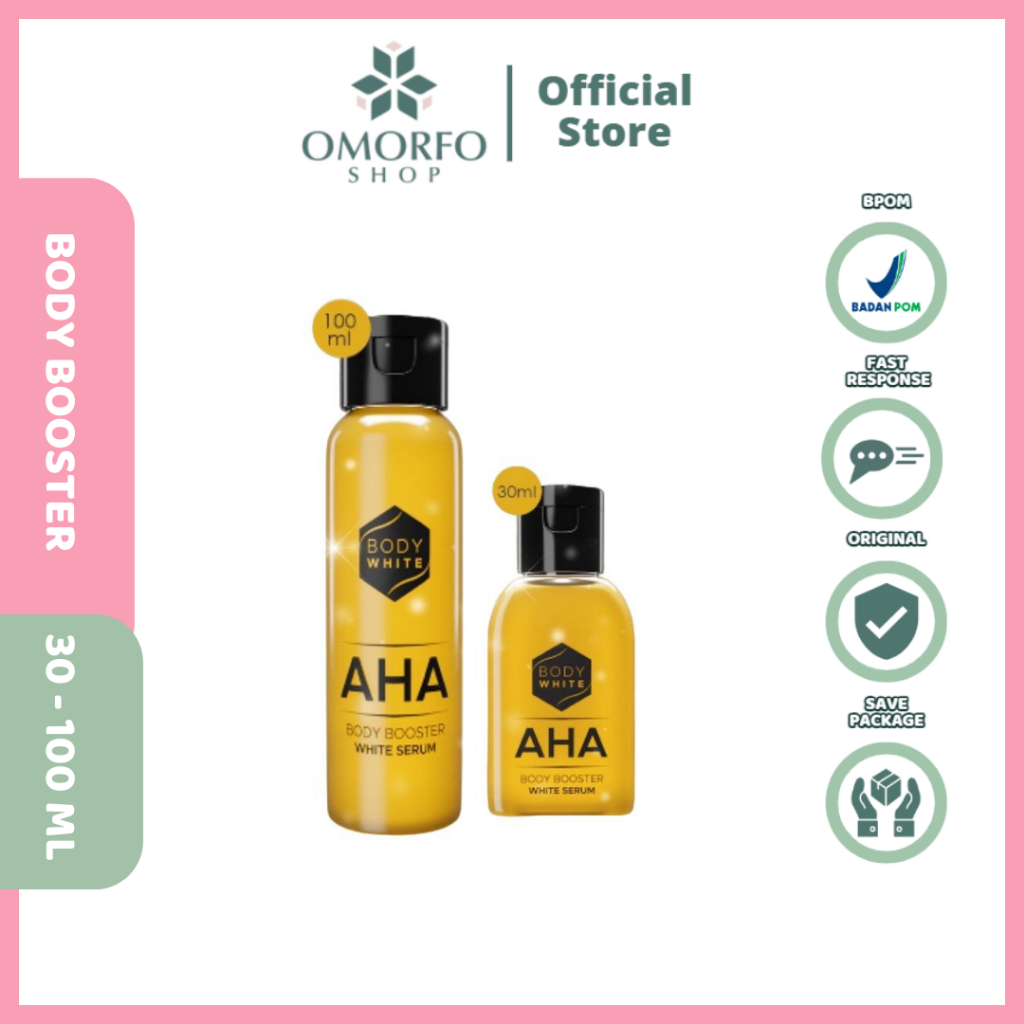[Omorfo] BODY WHITE AHA  Body Booster White Serum 30ml | 100ml |serum badan BIBIT AHA BIBIT PEMUTIH