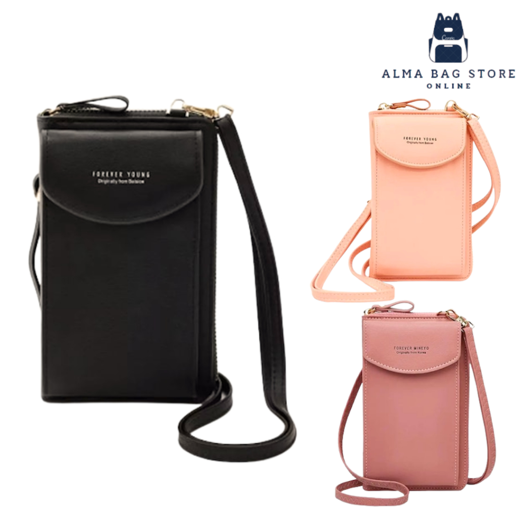 Tas Wanita Dompet Pocket Tempat Hp Selempang Mini Tali panjang Casual Kekinian Murah Fashion Wanita