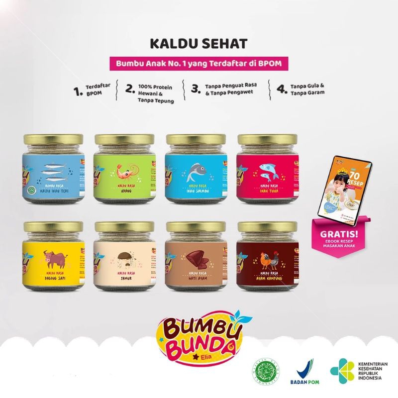 

Bumbu Bunda Elia Kaldu MPASI BPOM - Kaldu Anak - Kaldu Bayi Non Gula Garam