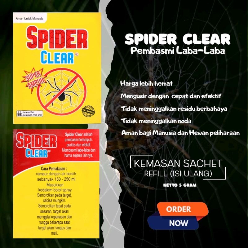 Pembasmi labalaba Spider Clear Reffil /Racun Pembasmi labalaba