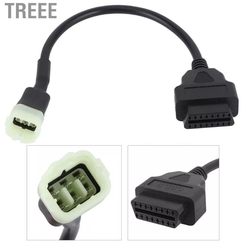 KABEL SCANNER MOTOR KAWASAKI OBD2 16 PIN KE  6 PIN ADAPTOR