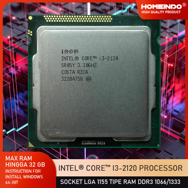 Processor Komputer Intel Prosesor Gen 2 Core i3 2120 LGA 1155 Desktop G620 G630 G640 G645 G850