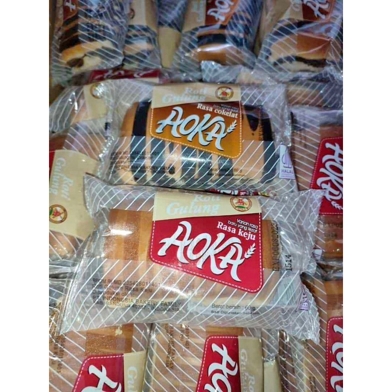 

ROTI AOKA GULUNG rasa cokelat & keju enak