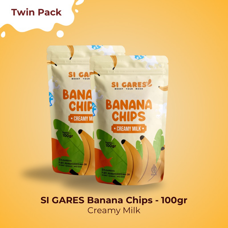 

SI GARES - Keripik Pisang - Creamy Milk (Twin Pack)