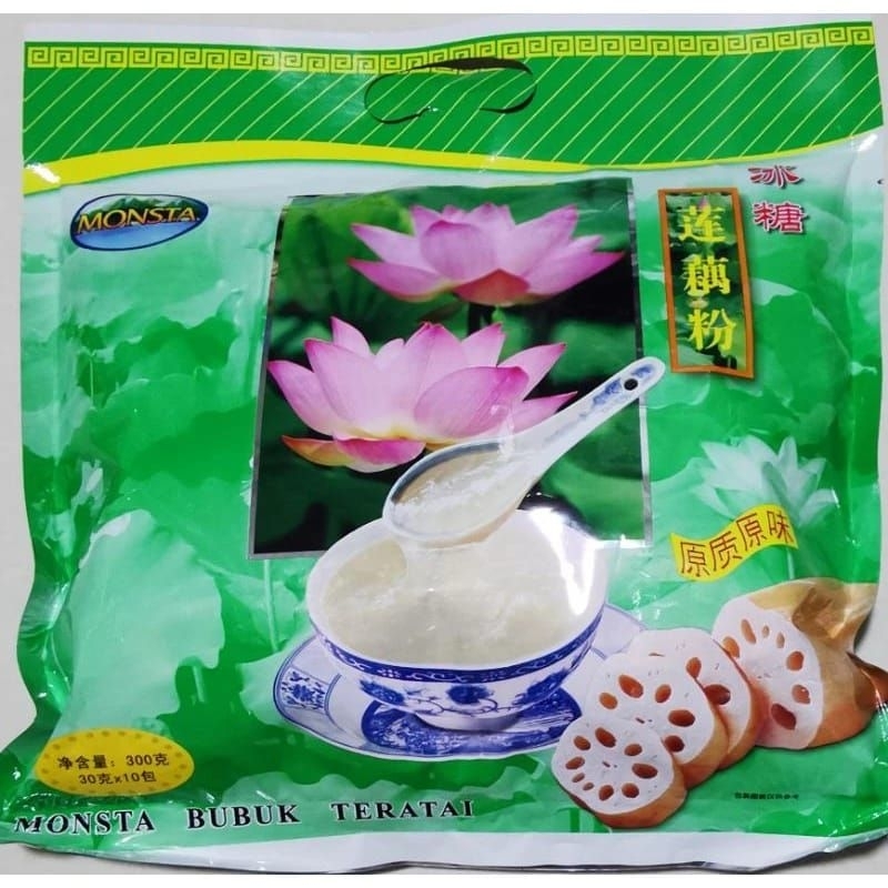

Monsta minuman serbuk akar teratai BUBUK TERATAI LOTUS LINGGAO HUN 300GRAM sachet untuk kesehatan pencernaan