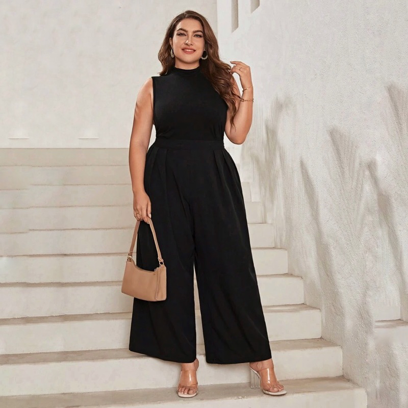 NENCY PANTSUIT - Jumpsuit cullote wanita pantsuit formal casual kulot long jumpsuit sleeveless big s