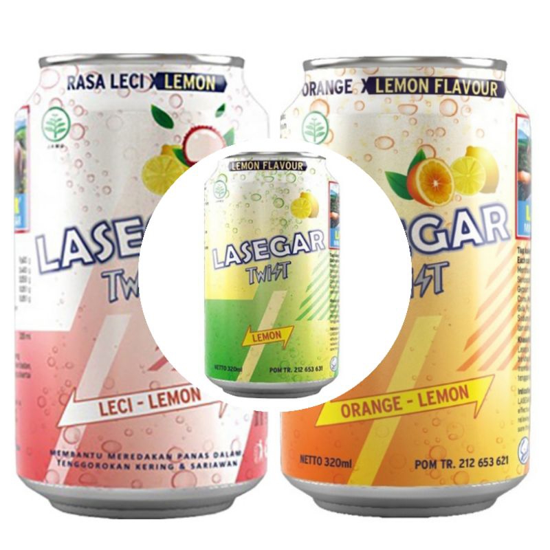 

LASEGAR Twist Minuman Penyegar Jeruk X Lemon X Leci 320 ml
