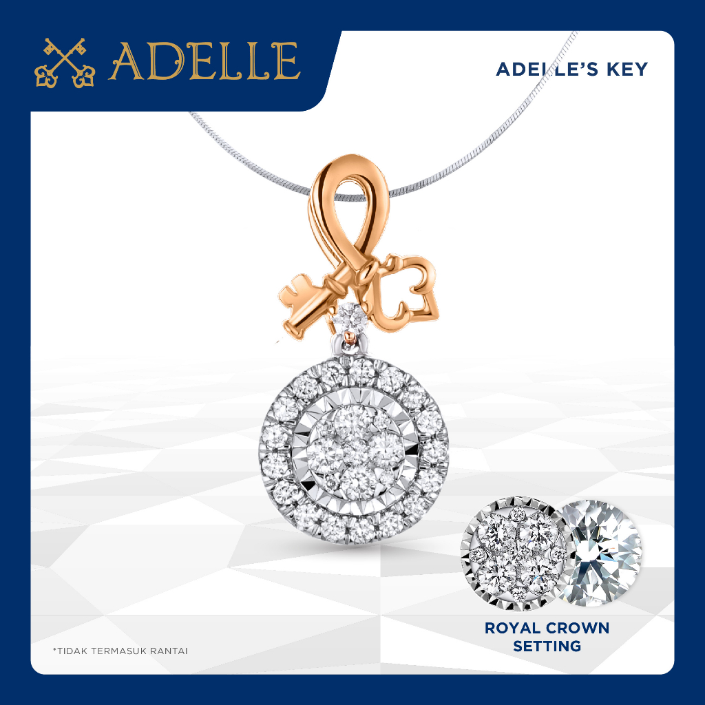 Adelle Jewellery - Adelle's Key Petite Pendant - Liontin Emas Berlian