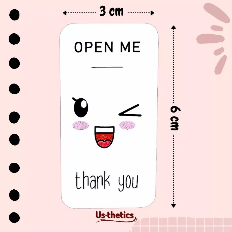 

(10PCS) Sticker open me thank you grosir murah