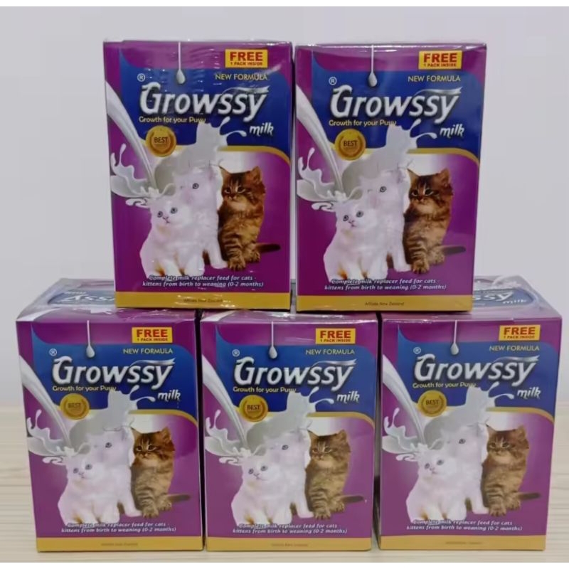 Growssy Milk. Susu Formula Anak & Bayi Kucing. Per Box Isi 10 Sachet Free 1 Sachet.