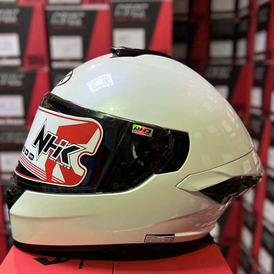 HELM NHK Mark 1 ELITE Solid White HELM FULL FACE NHK