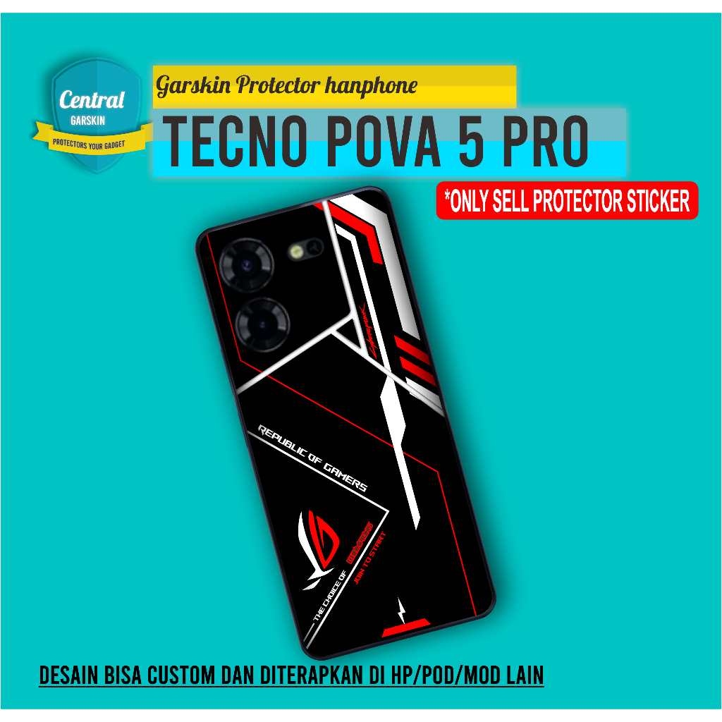 Garskin Protector Tecno Pova 5 Pro cyberpunk BLACK