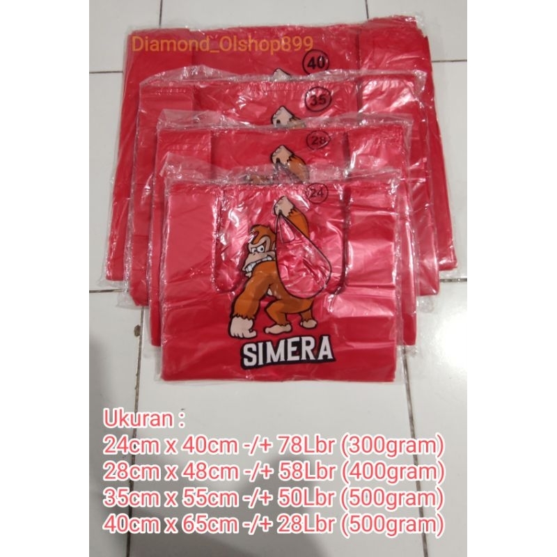 Kantong Kresek Merah / Kantong Plastik Merah