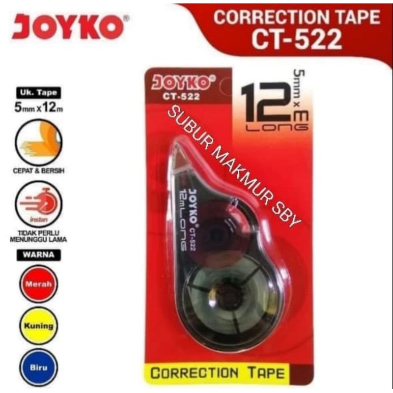 

Correction Tape Joyko CT-522 / Tip Ex Kertas Joyko CT522