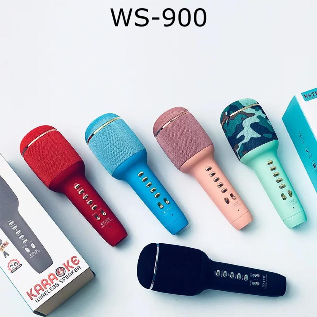 Mic Karaoke WSTER WS900 Mic Karaoke Mikrofon Original Wireless Bluetooth Mic Genggam Microphone Kara