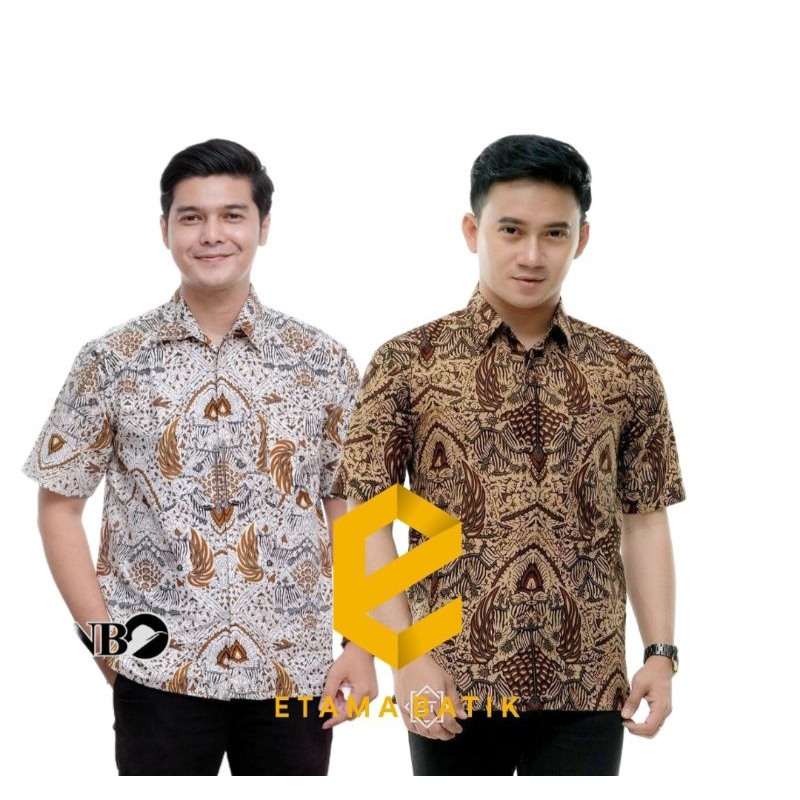 Etama - Kemeja Batik Pendek Super Jumbo Sidomukti