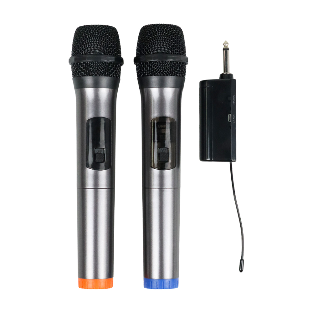 TaffSTUDIO Mikrofon Karaoke Wireless Handheld Dynamic Portable 2 PCS - MC-1200 - Gray - Mic Wireless