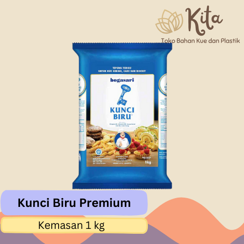 

Kunci Biru Premium 1 kg Tepung Terigu Protein Rendah