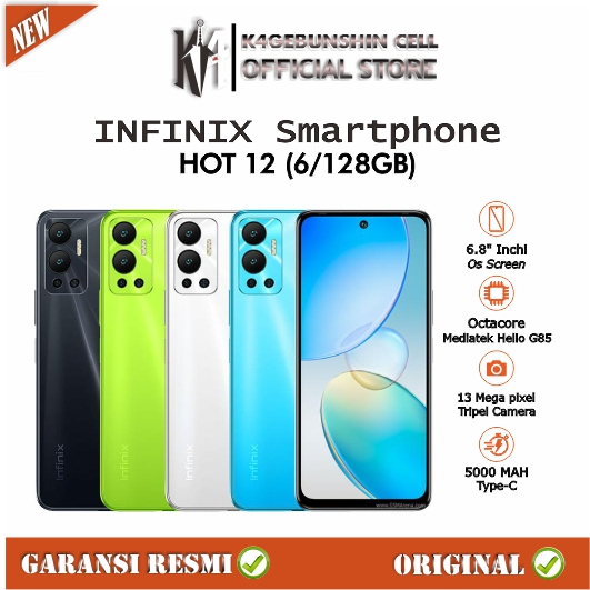 Infinix Hot 12 Ram (8+3GB/128GB) Helio G85 Gaming Garansi Resmi Ori 100%