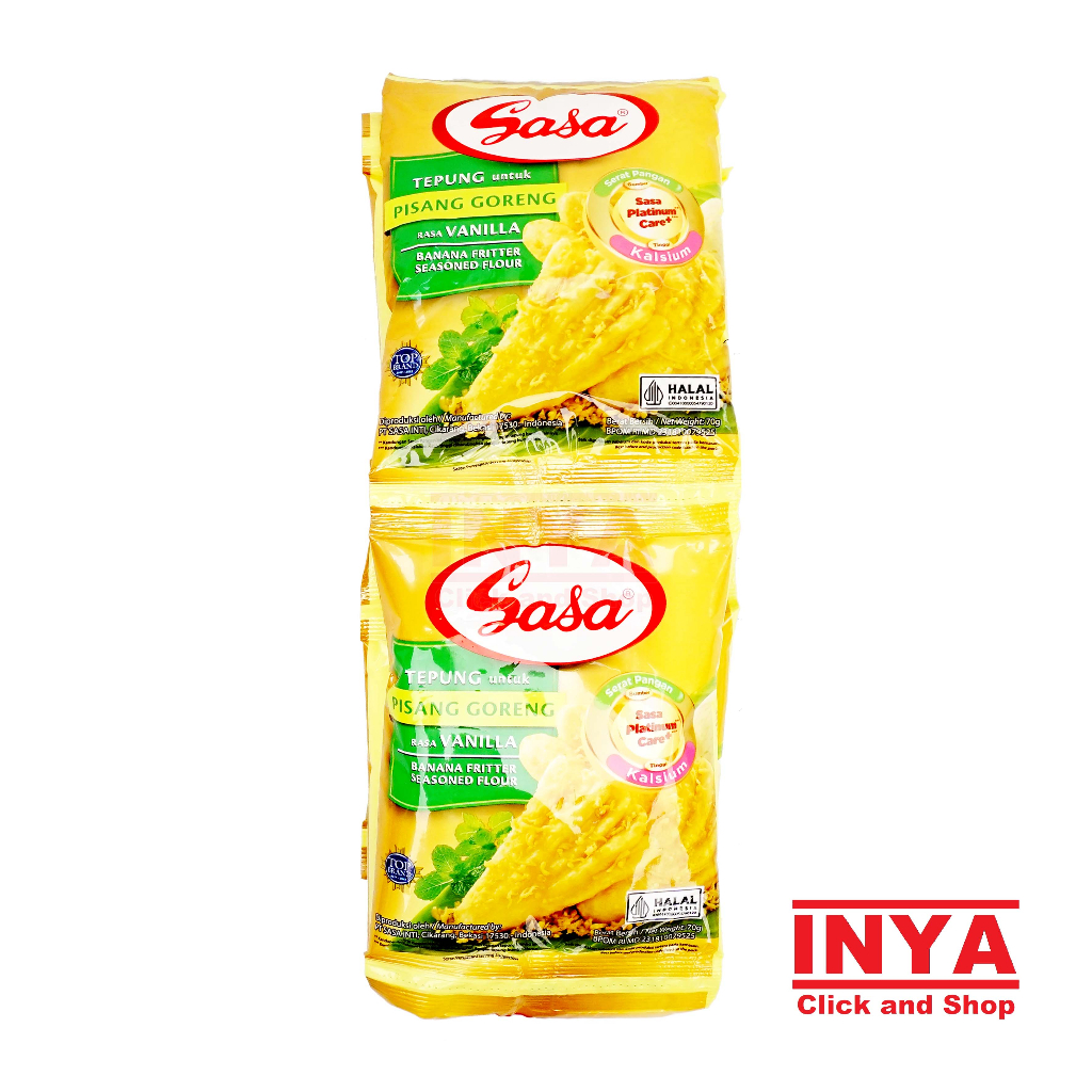 

Sasa Tepung Pisang Goreng Rasa Vanilla 1 Renceng 10x70gr - Seasoned Flour