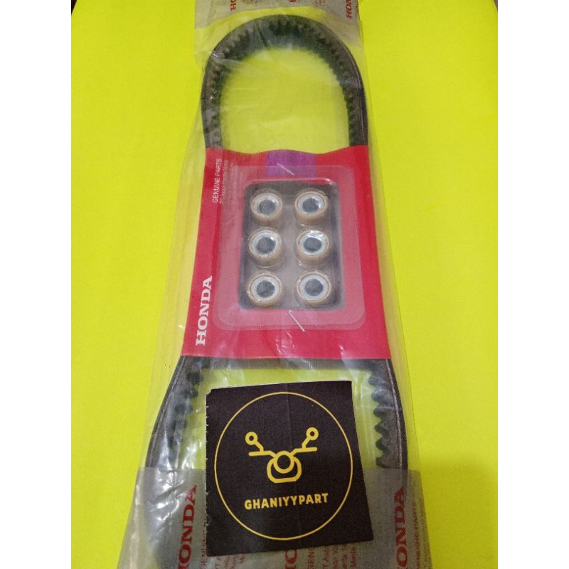 SATU SET VBELT BEAT FI VANBELT ASSY BEAT FI STATER KASAR V-BELT SCOOPY FI STATER KASAR VBELT PLUS RO