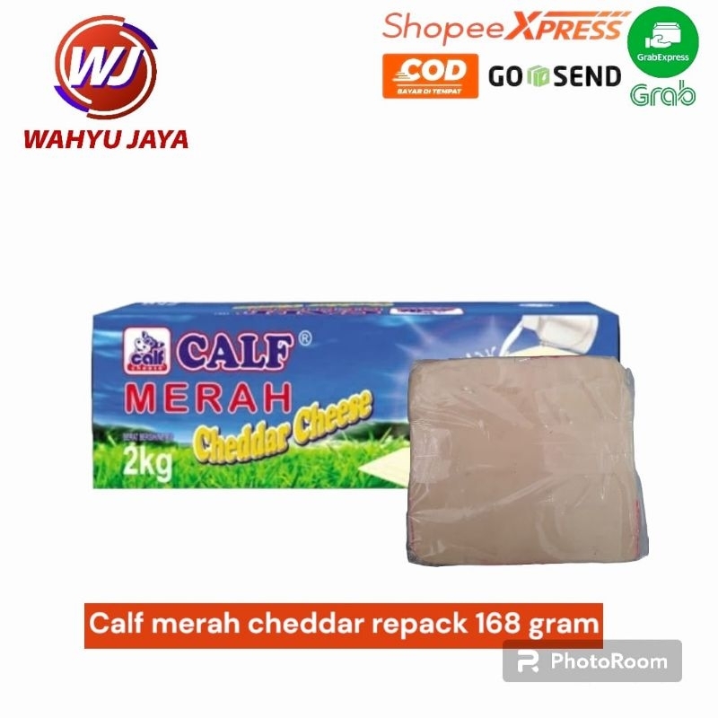 

Keju Calf merah cheddar repack 168 gram