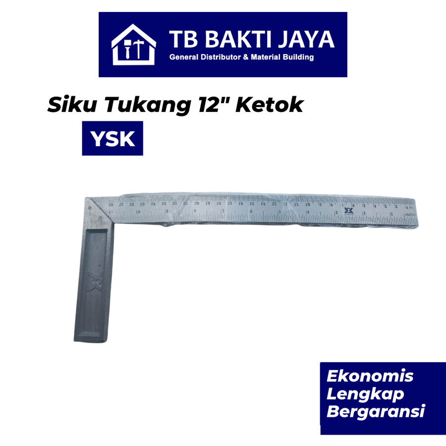 Siku Tukang Besi / Penggaris Siku Tukang / Penggaris Siku Ketok