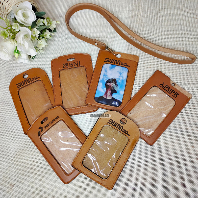 

ID CARD HOLDER KULIT FREE NAME TAG KULIT CUSTOM NAMA dan LOGO PERUSAHAAN