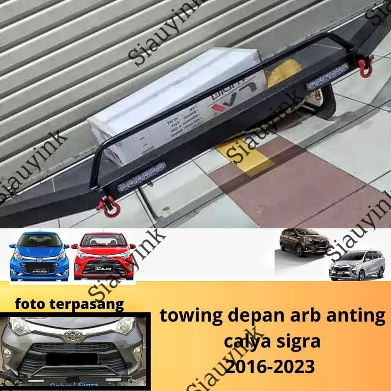 towing bar besi bumper depan Calya Sigra 2016 2018 2023 ARB Anting