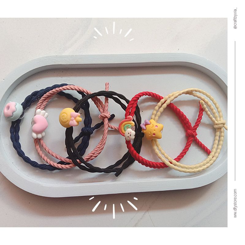 GELANG / KARET RAMBUT  IKAT RAMBUT CLAY KARAKTER