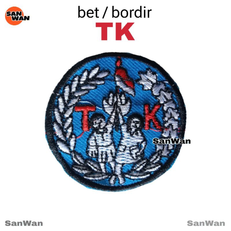 Badge Bet Bordir Anak TK PAUD Bordir Sekolah