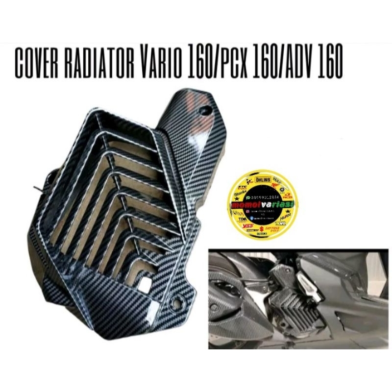 cover radiator pcx 160 adv 160 carbon/pelindung radiator motif carbon