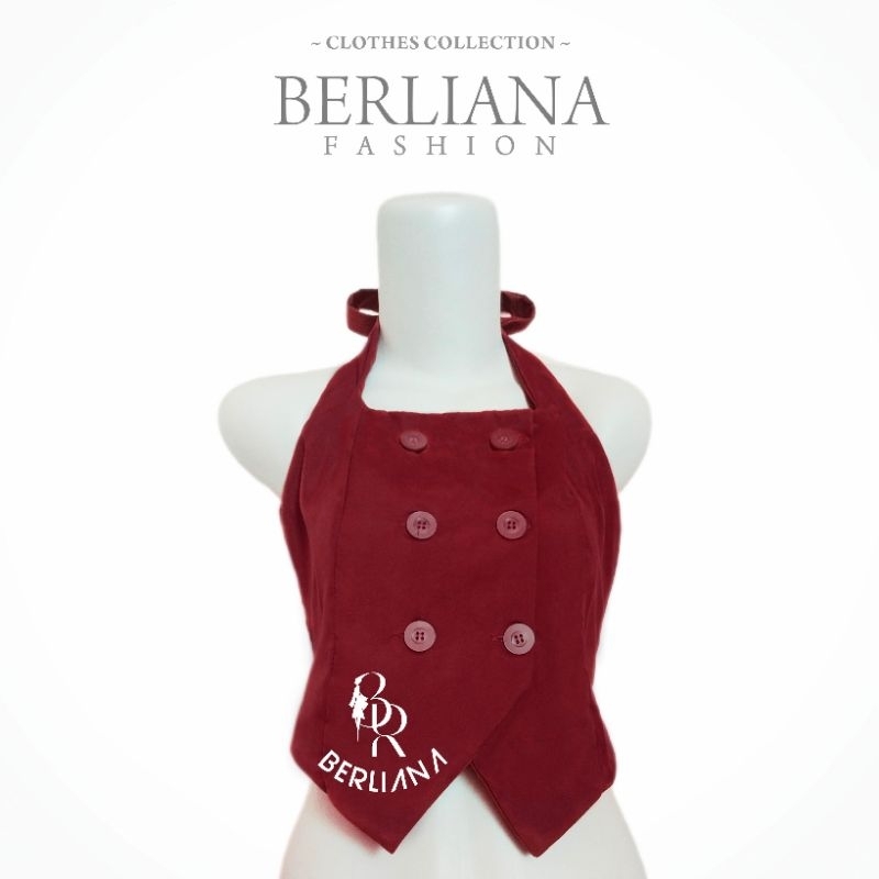 KATLYSE VEST/ ROMPI/ OUTER RED VELVET - BERLIANA FASHION