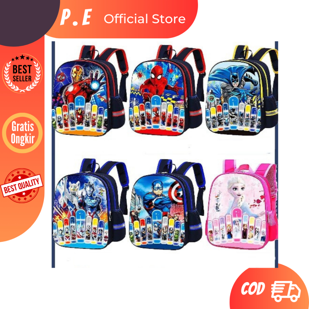 Polo England TAS RANSEL ANAK TK / PAUD ANAK PEREMPUAN LAKI LAKI TAS RANSEL KARAKTER TAS BERKARAKTER 