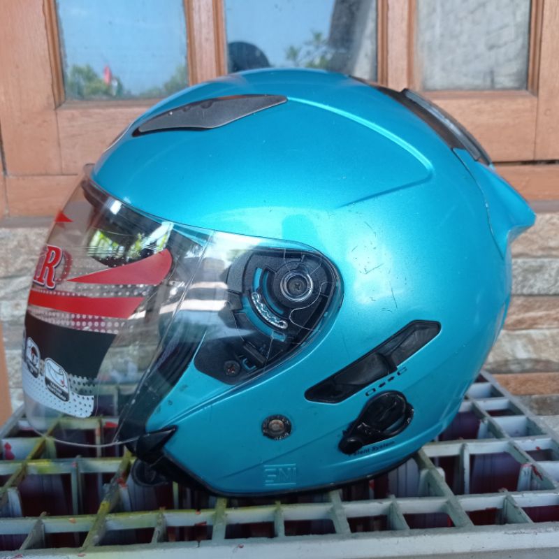 Helm KYT Galaxy Ori Second Warna Biru Muda
