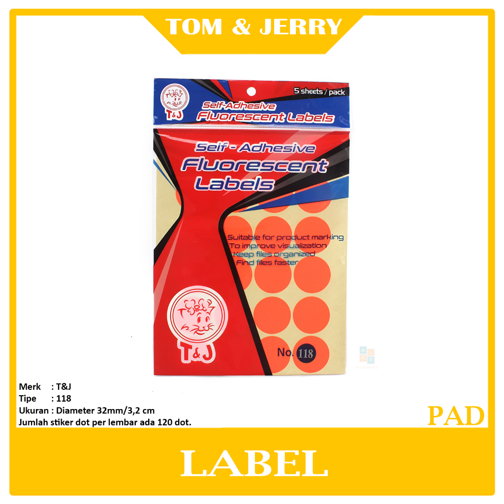 

TOM & JERRY - Labels 118 Merah Color Dot - Pad